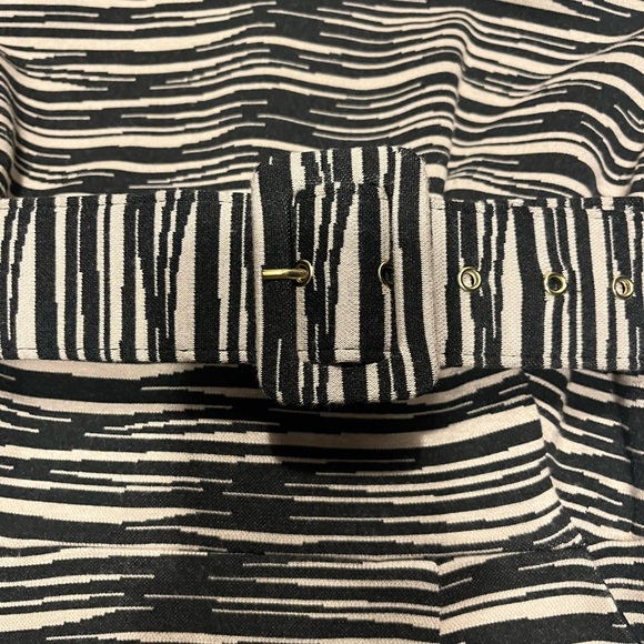 Trina Turk Belted Brown And Cream Print Dress Size 4 - Picture 4 of 8